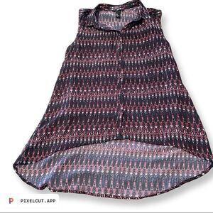 H&M sheer collared top sz 10
